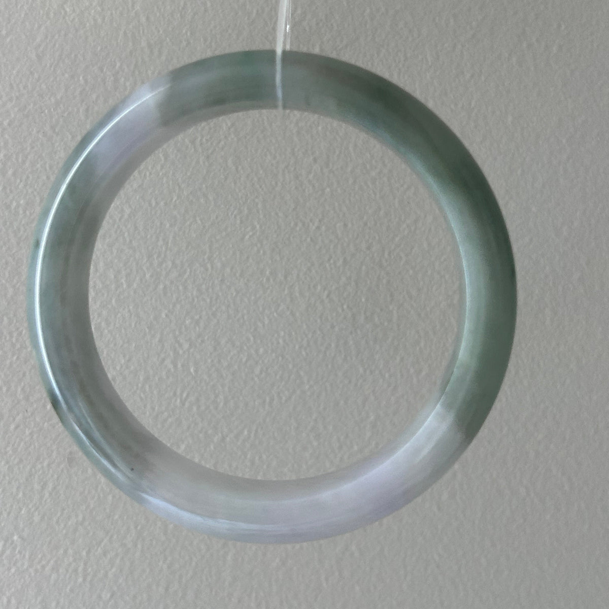 Icy spring purple and golden dust (chun dai cai sa jin) Burmese jadeite bangle, 57.8mm - Luxe Jadeite