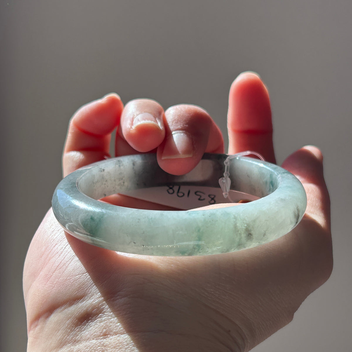 Wuji with Floating Blue Green Bangle 58.8mm, photo 1 - Luxe Jadeite