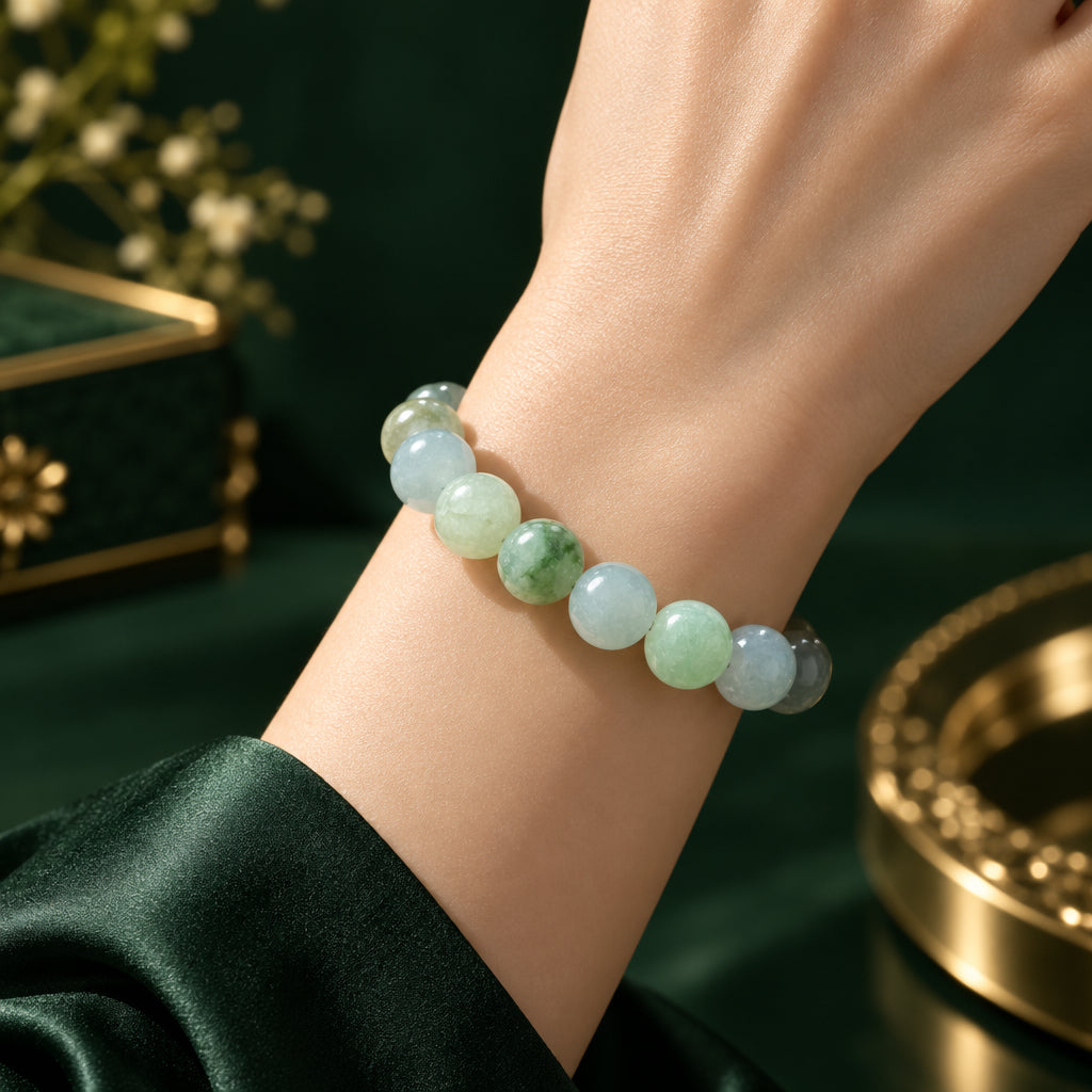 Yellow Green Bracelet, Jade only (no metal setting) | Certified Type A Burmese, photo 1 - Luxe Jadeite