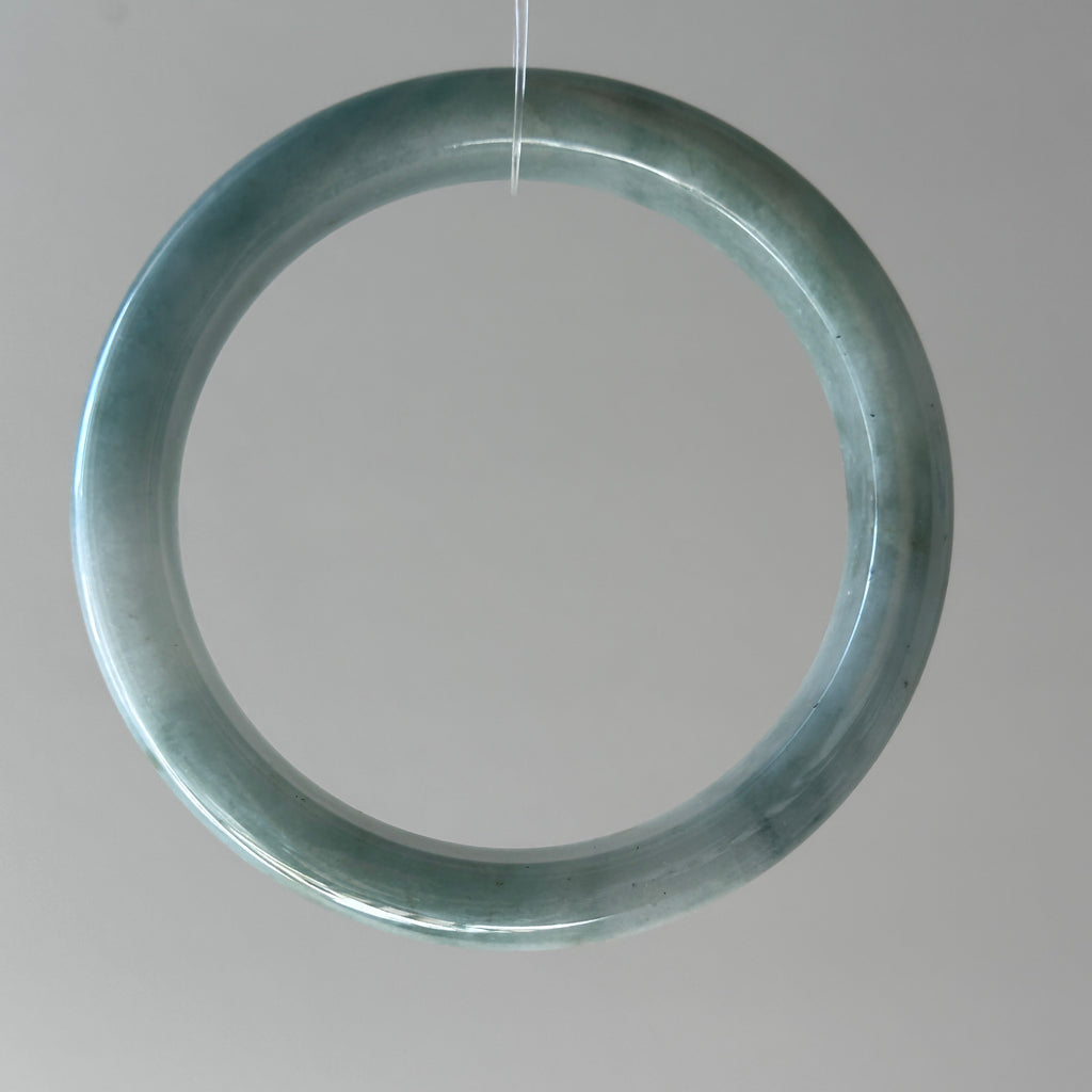 Floating Green Bangle, Jade only (no metal setting), photo 8 - Luxe Jadeite