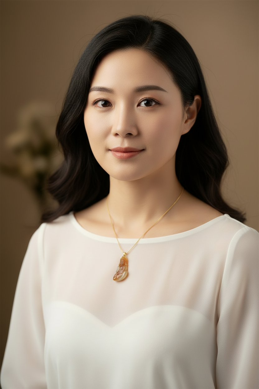 Tri-colour jade Buddha pendant in 18k gold - Luxe Jadeite