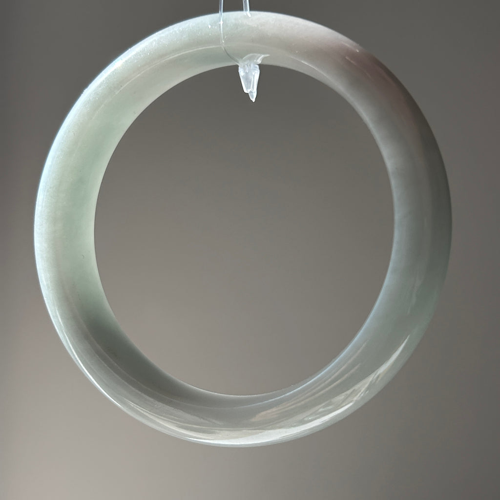 Light Green Bangle, Jade only (no metal setting), photo 5 - Luxe Jadeite