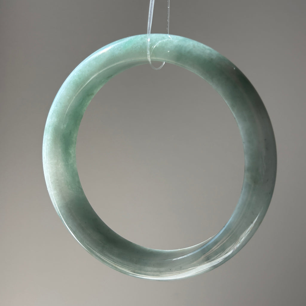 Floating Green Bangle, Jade only (no metal setting), photo 7 - Luxe Jadeite
