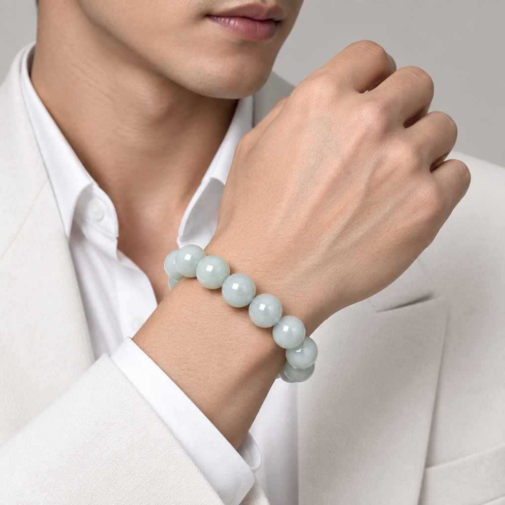 Pale Green Bracelet 17 cm, photo 9 - Luxe Jadeite