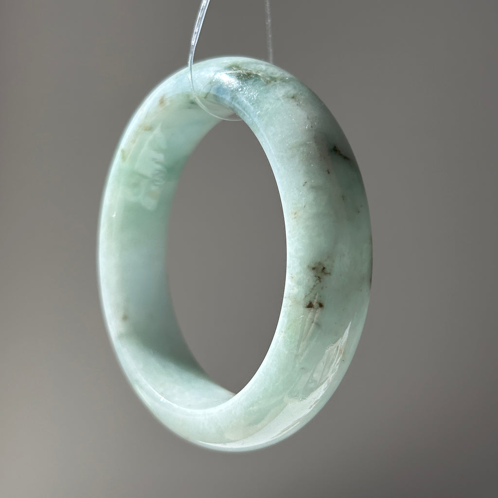 Floating Green Bangle, Jade only (no metal setting), photo 7 - Luxe Jadeite