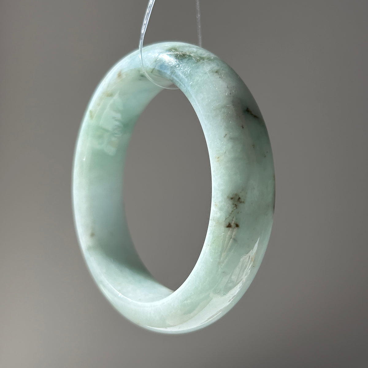 Floating Green Bangle, Jade only (no metal setting), photo 7 - Luxe Jadeite