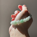 Pale Green and White alternating Bracelet 16.5 cm, photo 1 - Luxe Jadeite