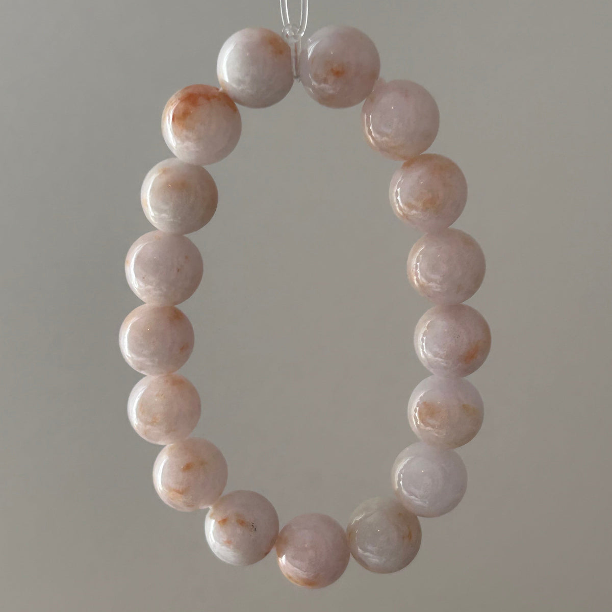 Koi fish carved Burmese jadeite bead bracelet - Luxe Jadeite