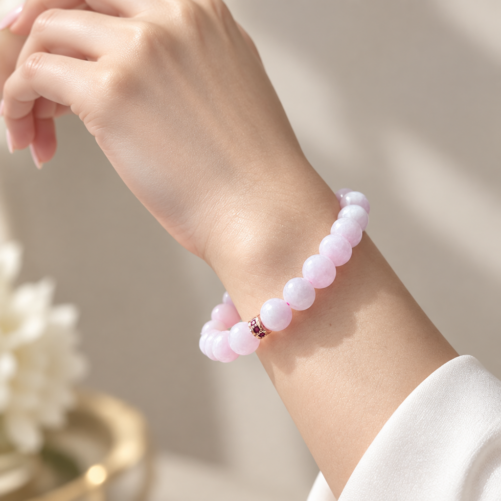 Pink Bracelet, Jade only (no metal setting) | Certified Type A Burmese, photo 1 - Luxe Jadeite