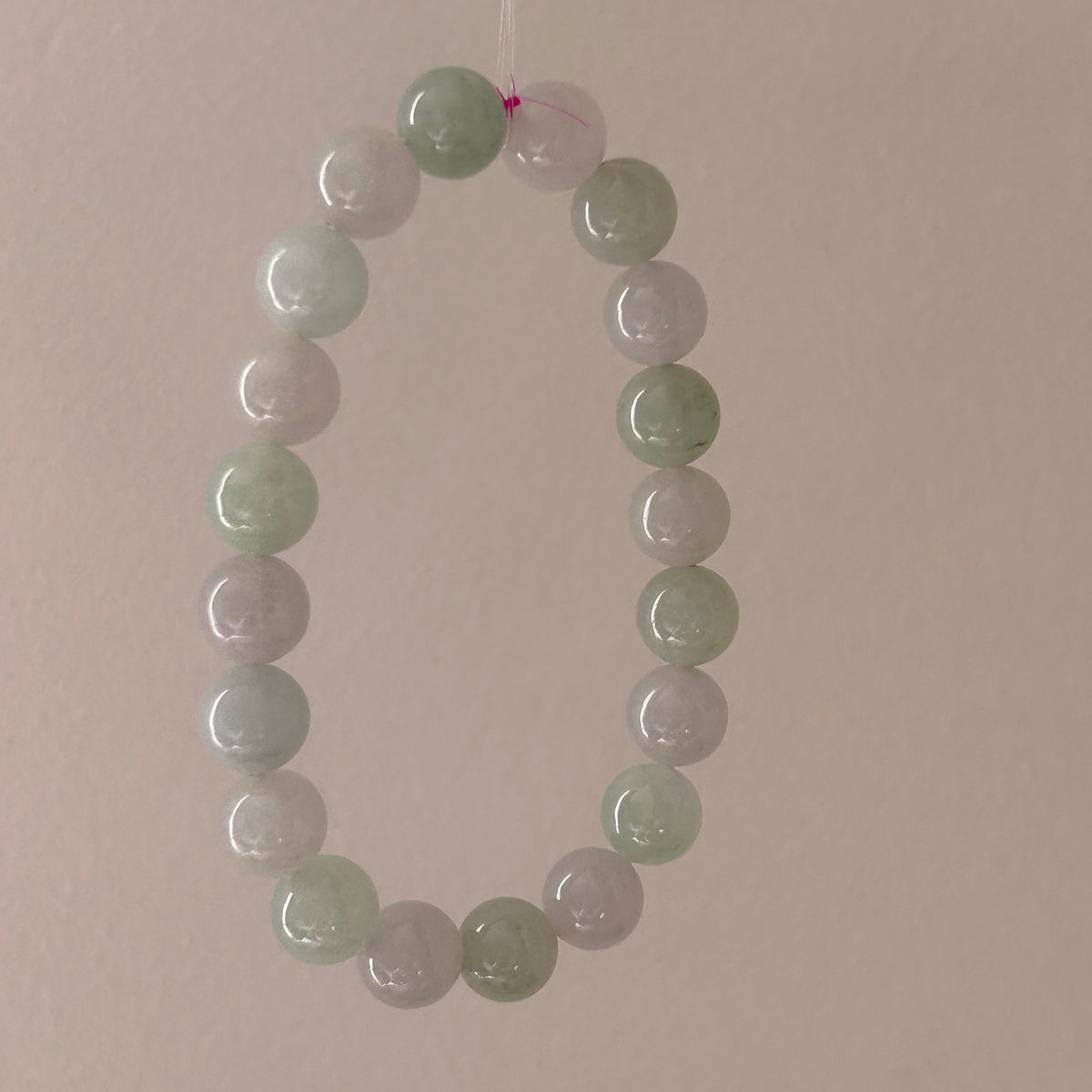 Duo-colour Burmese jadeite bead bracelet - Luxe Jadeite