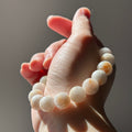 Koi fish carved Burmese jadeite bead bracelet, photo 1 - Luxe Jadeite