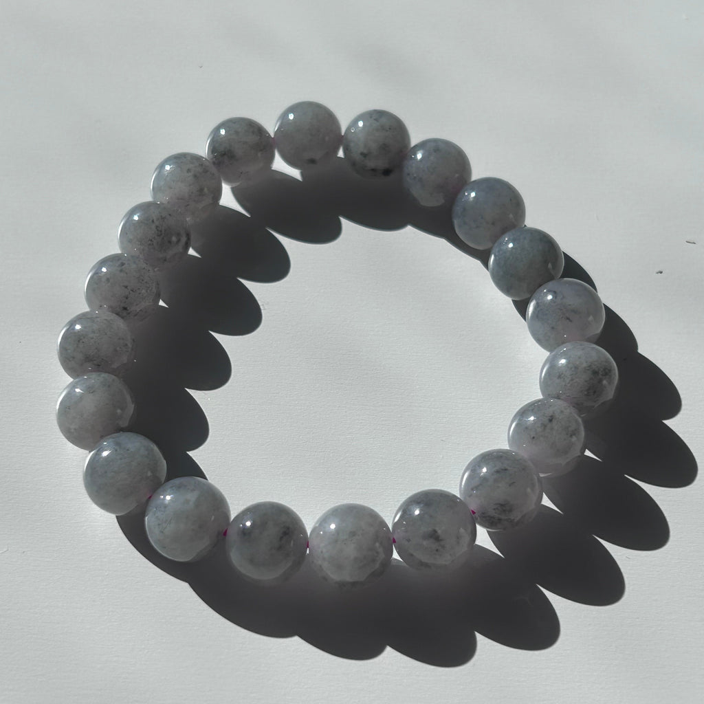 Rare icy black chicken (wuji) jadeite bead bracelet, photo 6 - Luxe Jadeite