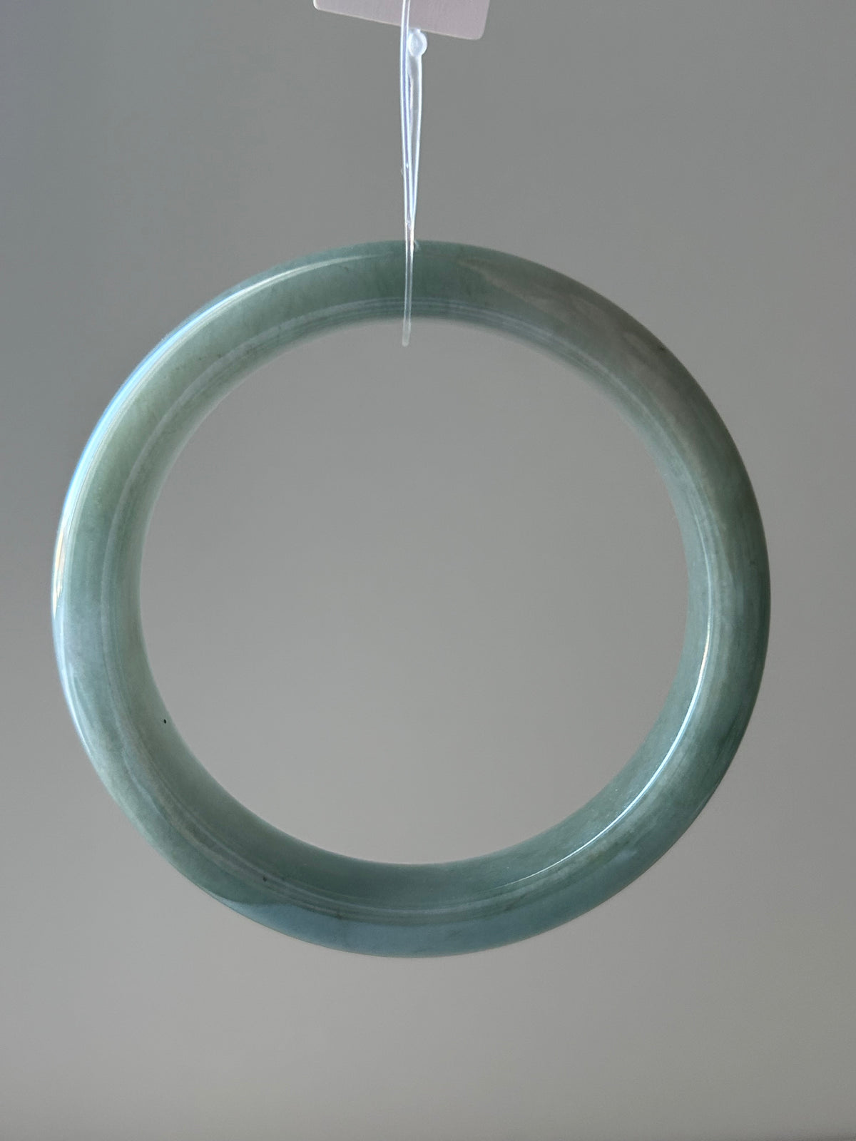 Oily green Burmese jadeite bangle, 52.8mm - Luxe Jadeite