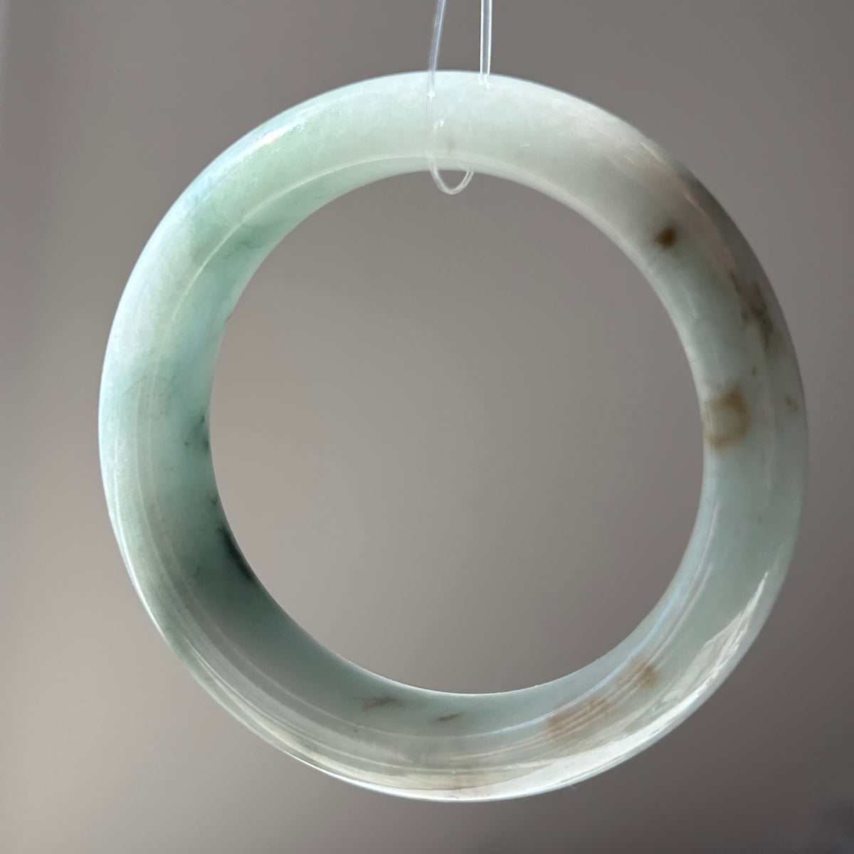 Floating Green Bangle, Jade only (no metal setting), photo 5 - Luxe Jadeite