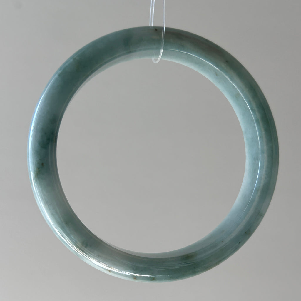 Floating Green Bangle, Jade only (no metal setting), photo 9 - Luxe Jadeite