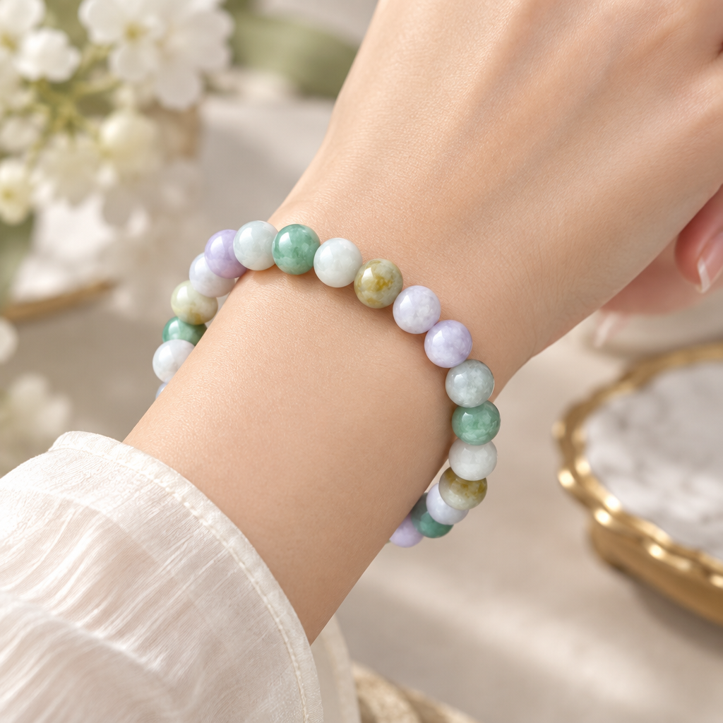 Multi Bracelet, Jade only (no metal setting) | Certified Type A Burmese, photo 1 - Luxe Jadeite