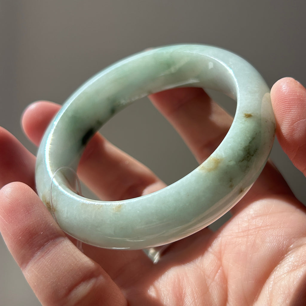 Floating Green Bangle, Jade only (no metal setting), photo 9 - Luxe Jadeite