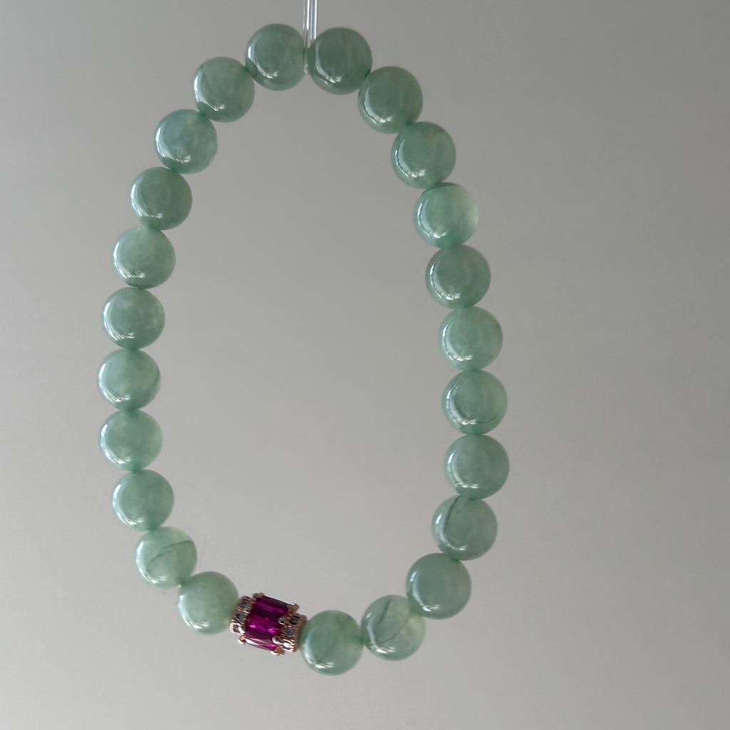 Light Green Bracelet, Jade only (no metal setting), photo 5 - Luxe Jadeite