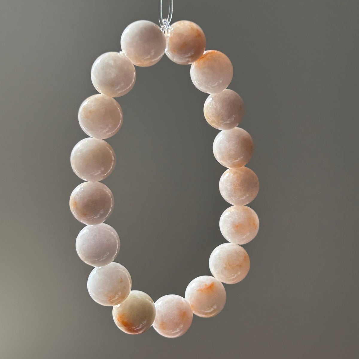 Koi fish carved Burmese jadeite bead bracelet - Luxe Jadeite
