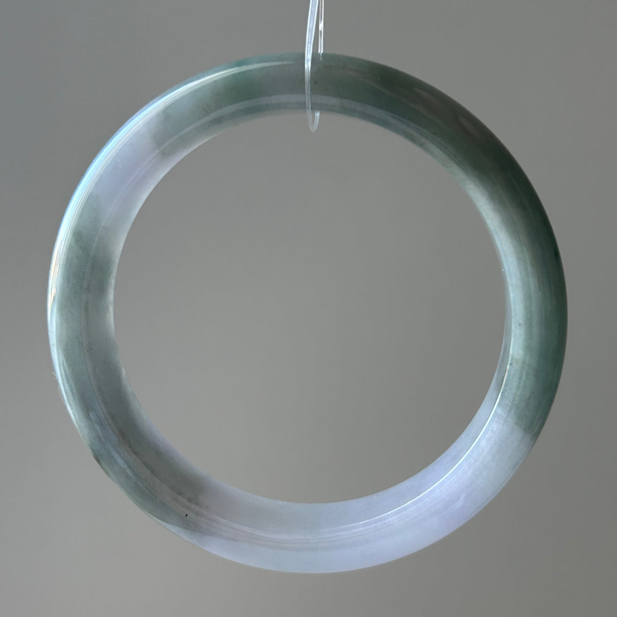 Icy spring purple and golden dust (chun dai cai sa jin) Burmese jadeite bangle, 57.8mm - Luxe Jadeite