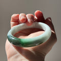 Spicy Green Bangle, Jade only (no metal setting), photo 1 - Luxe Jadeite