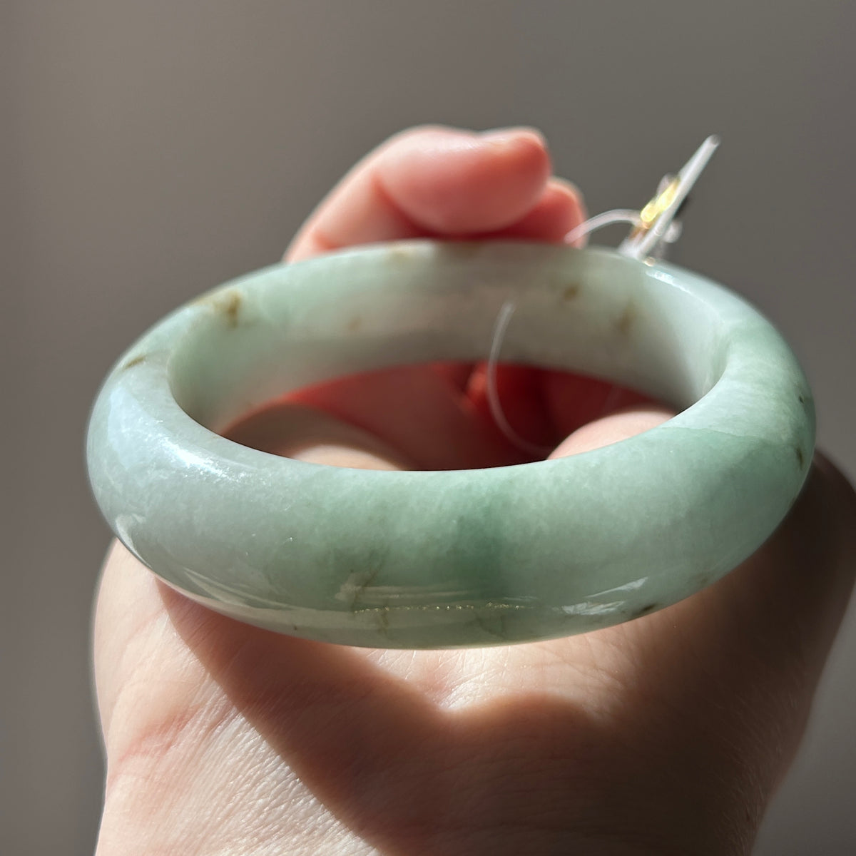 Floating Green Bangle, Jade only (no metal setting), photo 3 - Luxe Jadeite