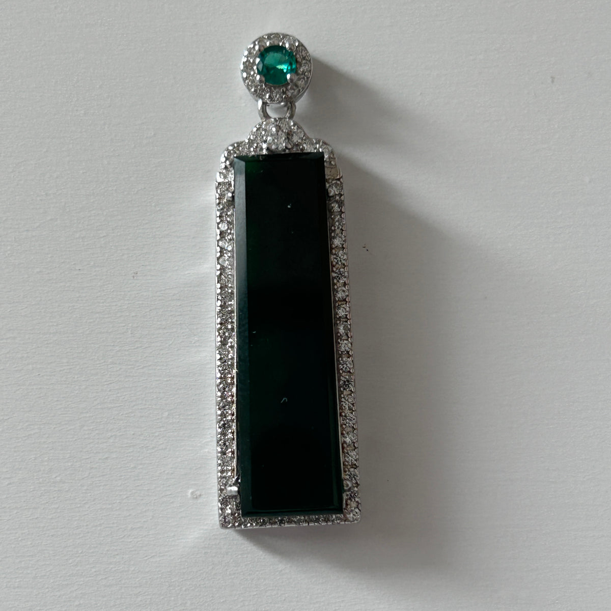 Black (Mo Cui) Myanmar Pendant, Sterling Silver, photo 3 - Luxe Jadeite