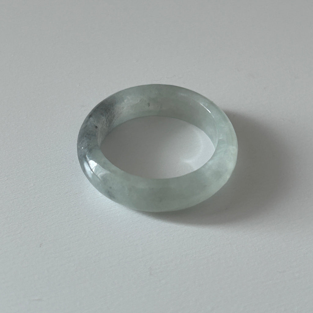 White with Wu Ji Ring US 8.0, photo 8 - Luxe Jadeite