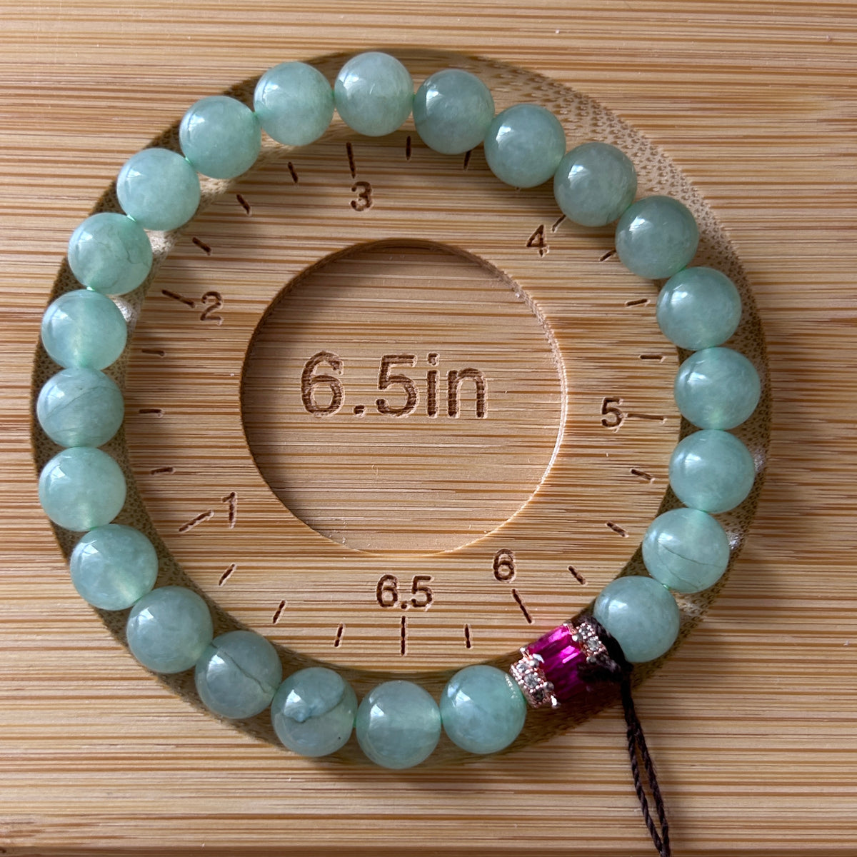 Light Green Bracelet, Jade only (no metal setting), photo 7 - Luxe Jadeite