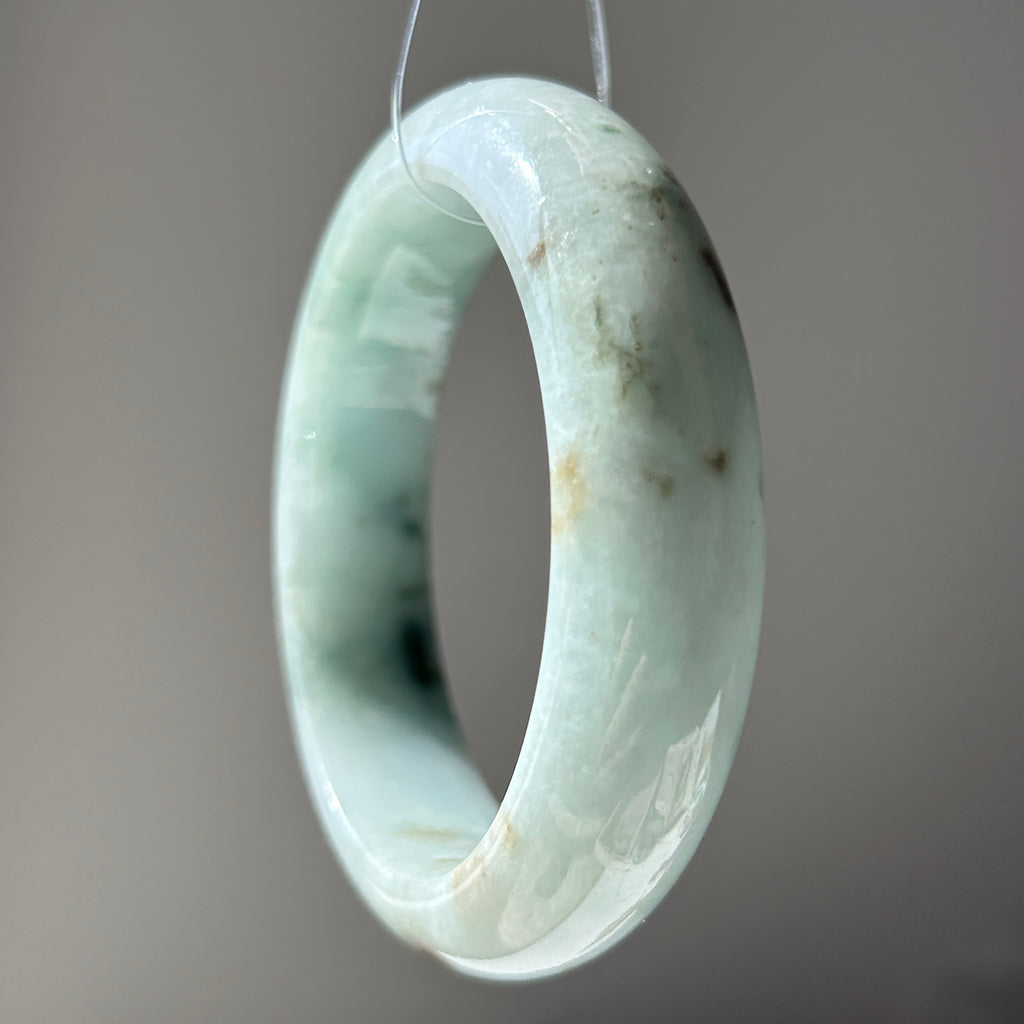 Floating Green Bangle, Jade only (no metal setting), photo 6 - Luxe Jadeite