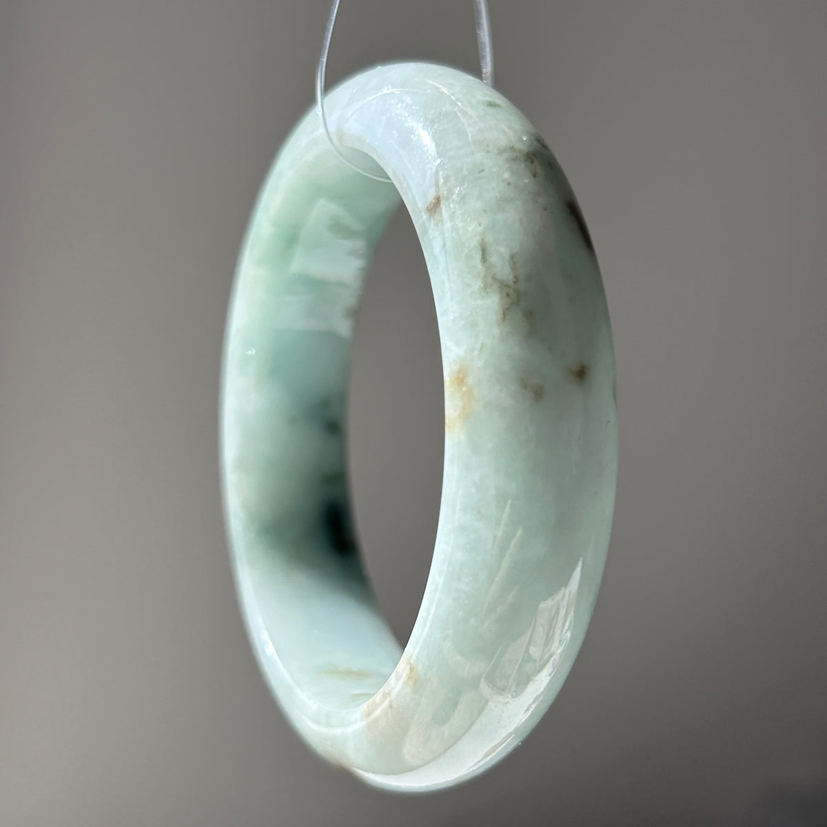 Floating Green Bangle, Jade only (no metal setting), photo 6 - Luxe Jadeite
