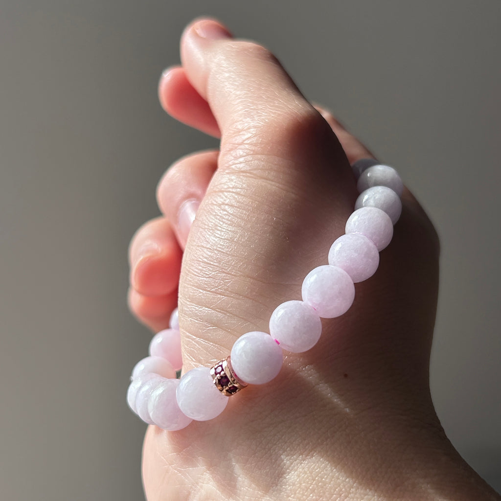 Pink Bracelet, Jade only (no metal setting), photo 1 - Luxe Jadeite