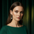 Type A untreated Burmese jadeite drop earrings in sterling silver - Luxe Jadeite
