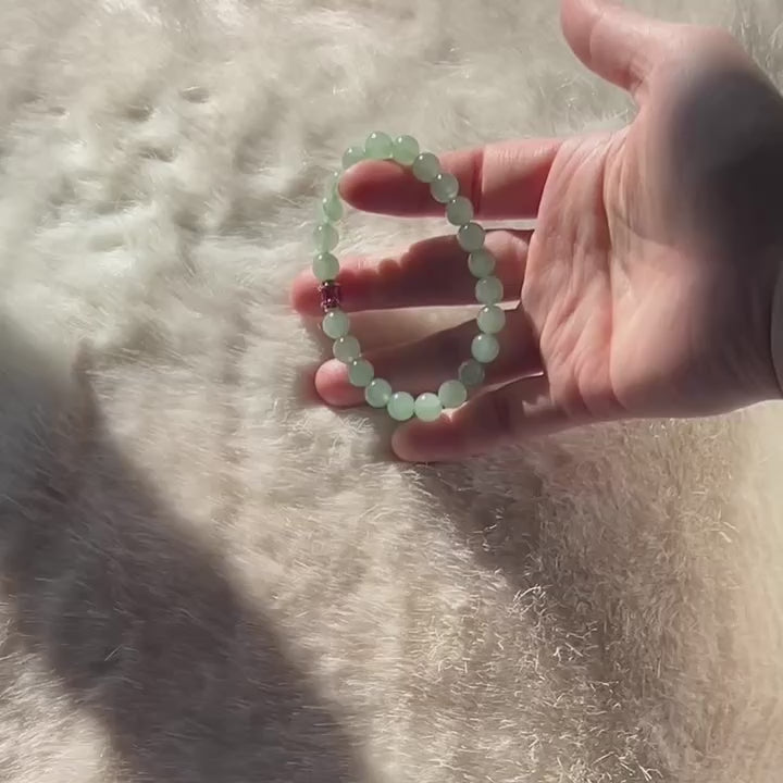 Light Green Bracelet, Jade only (no metal setting), photo 1, video 4 - Luxe Jadeite