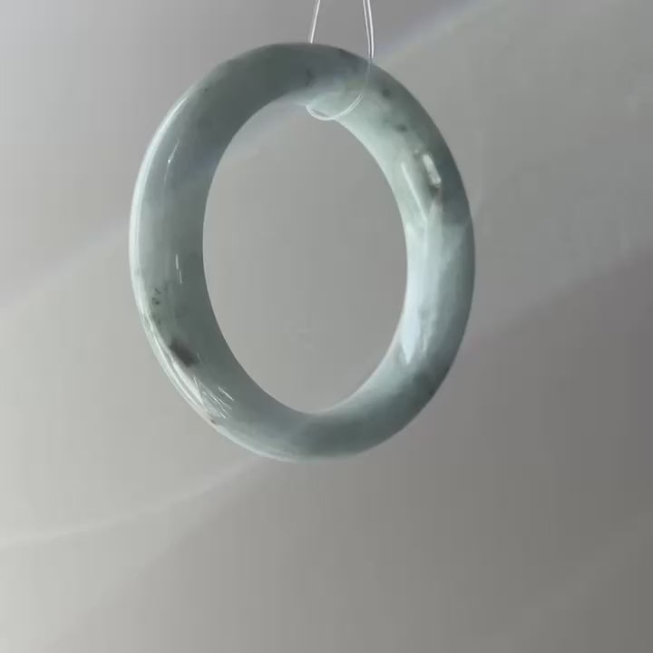 Floating Green Bangle, Jade only (no metal setting), video 2 - Luxe Jadeite