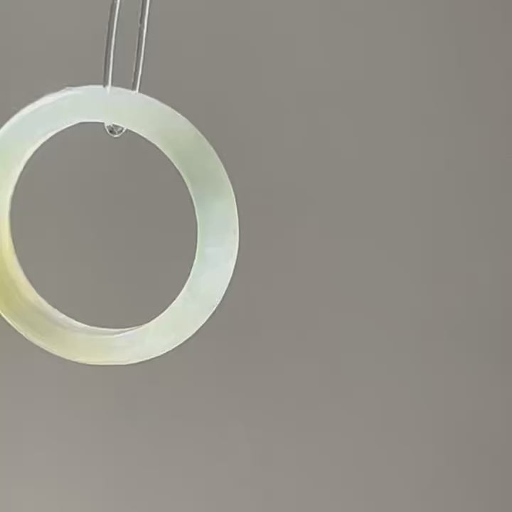 Yellow Jadeite Ring - Thinner Band on Model, video 2 - Luxe Jadeite